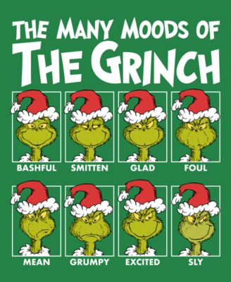 Men's Grinch Moods Graphic Fleece Hoodie