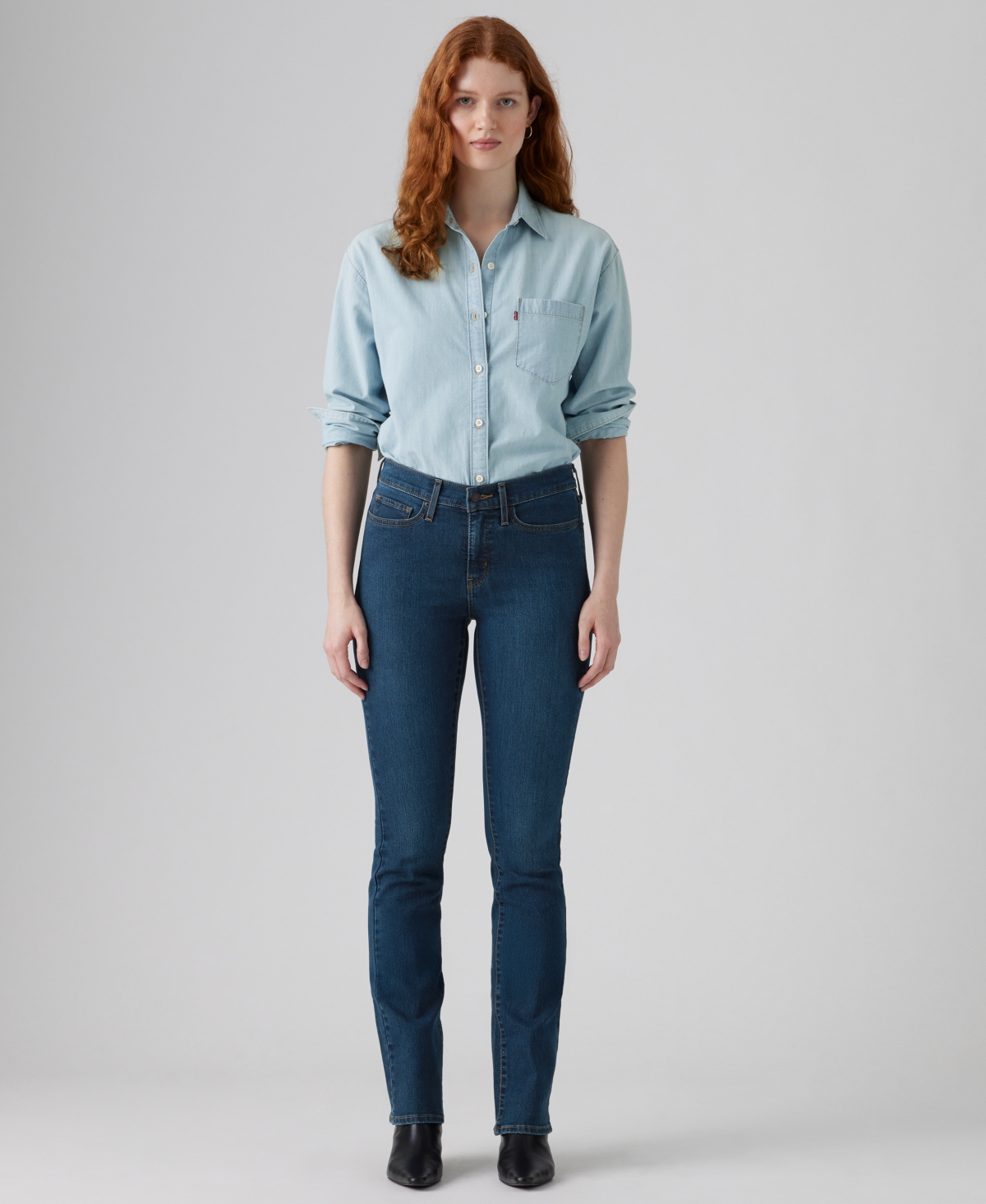 Levi's Women's 315 Shaping Mid Rise Lightweight Bootcut Jeans In Blue