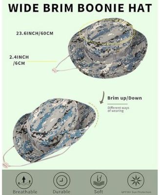Sun Hats for Men Women Bucket Hat UPF 50+ Boonie Hat Foldable UV Protection Hiking Beach Fishing Summer Safari