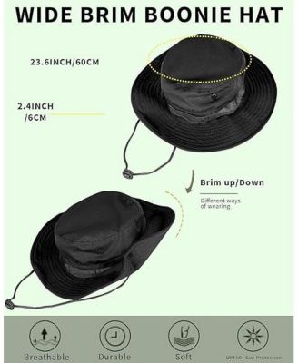 UV Protection Boonie Hat UPF 50+ Foldable Sun Hat for Hiking Fishing