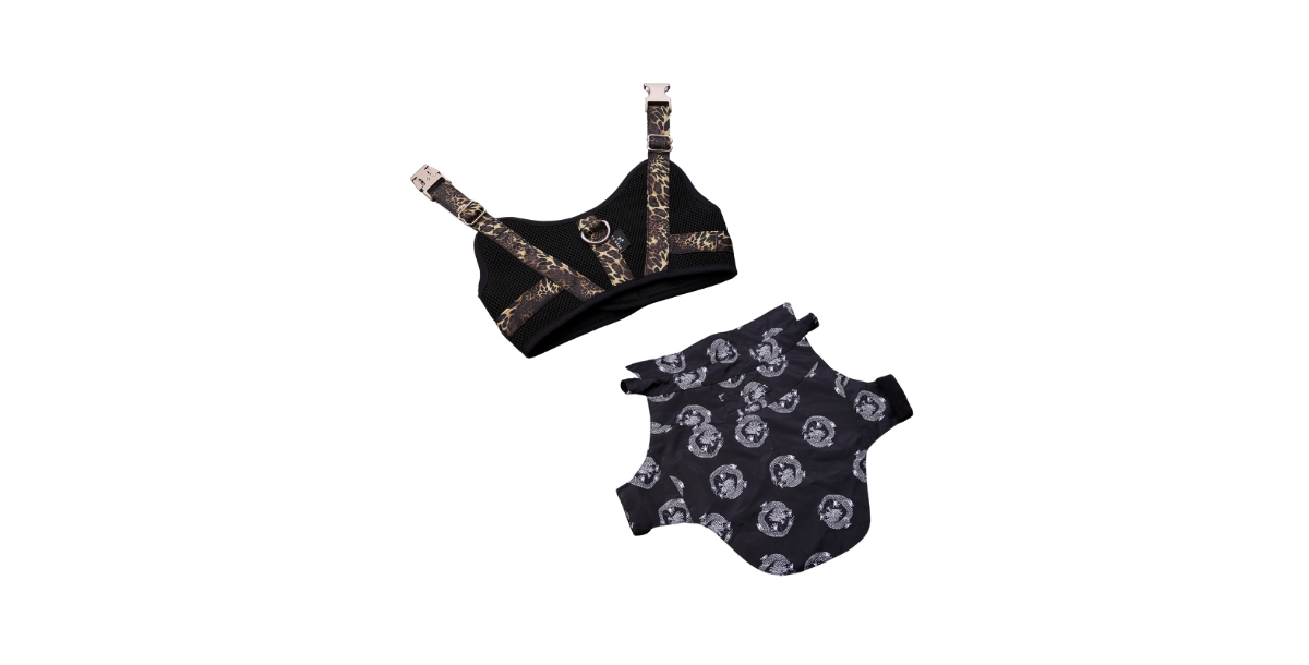 Natori Black Camp Shirt & Harness Set