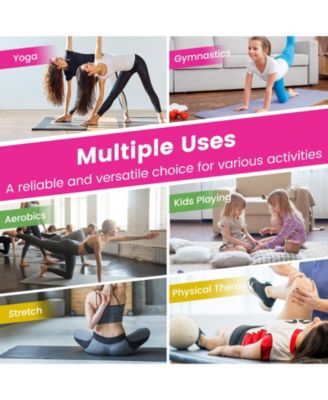 10FT Folding Gymnastics Mat with 2inch Foam Padding and PU Leather Cover