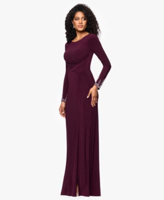 Petite Beaded Dress with Long Sleeves