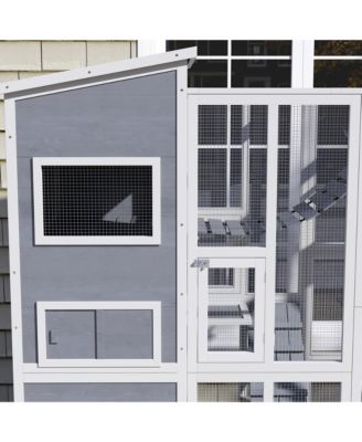 Large Catio Outdoor Cat Enclosure for 2-3 Cats 76" x 36" x 68"