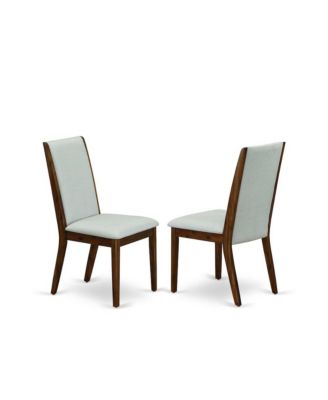 5-Pc Mid-Century Kitchen Set A Pedestal Table, 4 Grey Fabric Kitchen Chairs