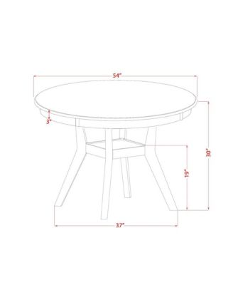 5-Pc Dining Set Of A Pedestal Kitchen Table, 4 Light Tan Fabric Kitchen Chairs