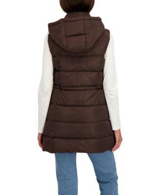 Women's Puffer Vest With Drawstring Waist