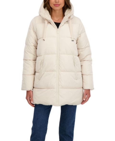 Женские куртки Sebby Collection 3/4 Reversible Puffer Jacket