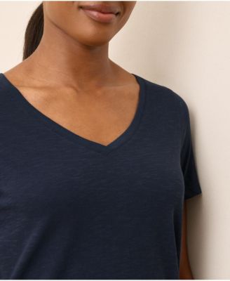Women's Organic Cotton Featherweight Slub V-Neck Tee