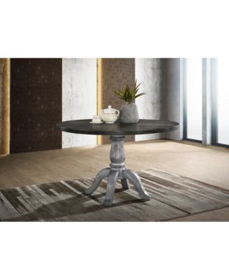 Iris Weathered White Wood 5-Pc Dining Set