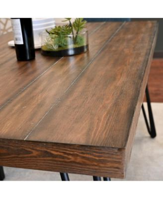 5-Pc wood Amisos Hairpin Dining Table with 4 Chairs Dining Set