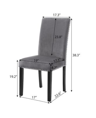 5-Pc. Engineered Wood & Metal Hairpin Dining Table With  4 Upholstered Chairs Dining Room Set