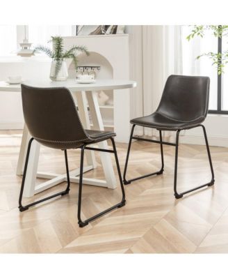 Varna 3-Pc Round Dining Set, Trestle Dining Table with 2 Chairs, Antique Gray