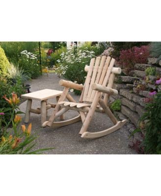 Cedar Log Rocking Chair