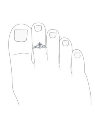 Set of 2 BFF Celtic Claddagh Heart & Trinity Knot Midi Toe Ring Sterling Silver