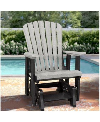 Fan Back Glider Made in the USA- Light Gray, Black