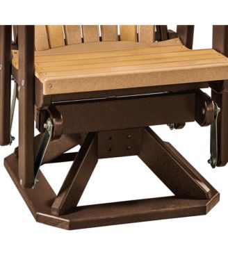 Fan Back Swivel Glider in Cedar and Tudor Brown