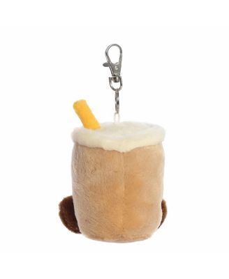 Mini Milky Tea Boba Palm Pals Adorable Clip-On Brown 4"