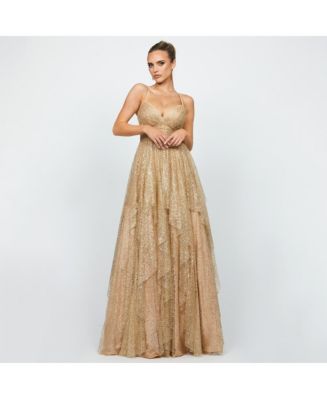 green emerald velvet dress Electric Green Sequin Strapless Gown main image 0