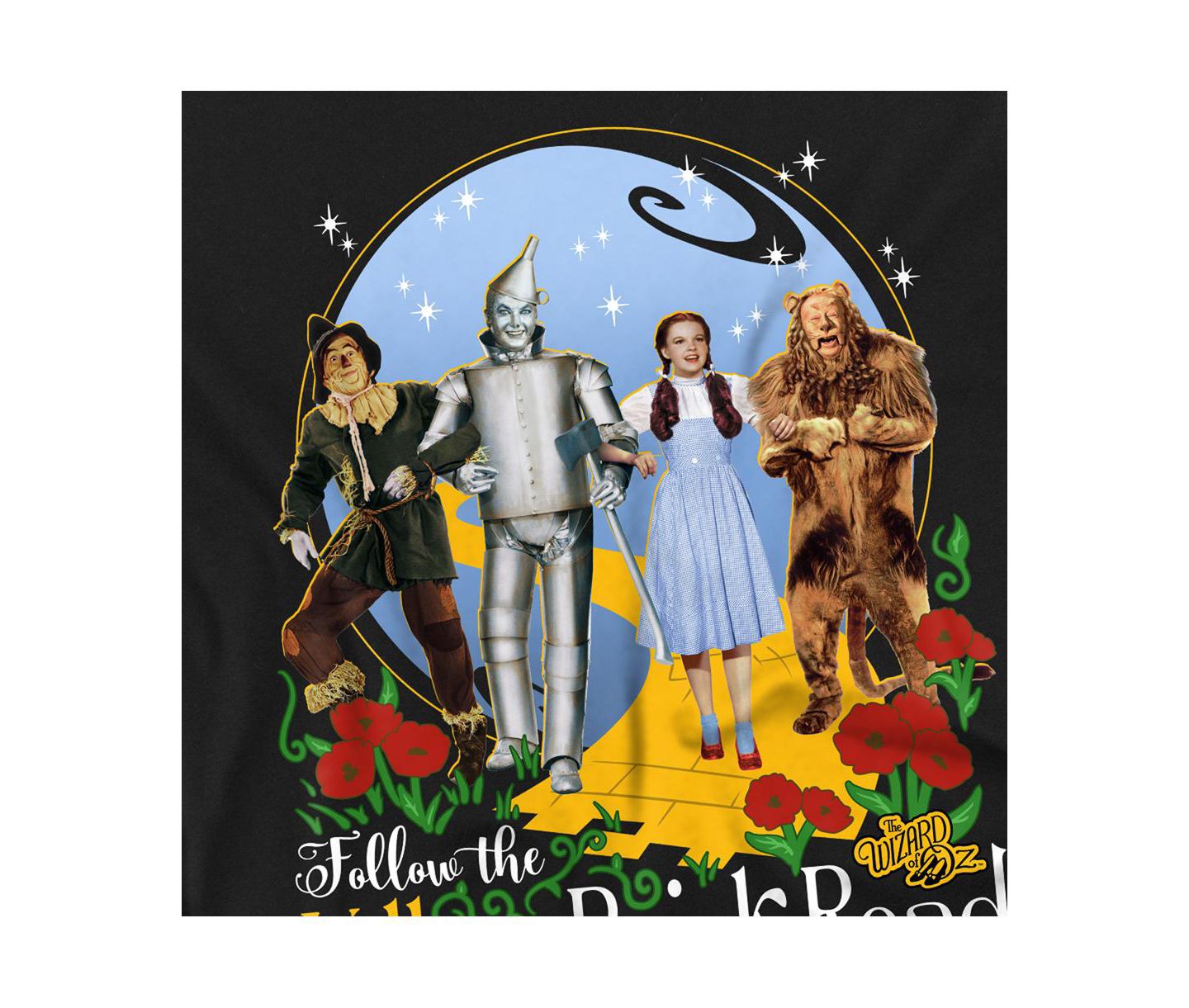Мужская футболка Wizard Of Oz Big & Tall The Yellow Brick Road, цвет: Чёрный — фото 2