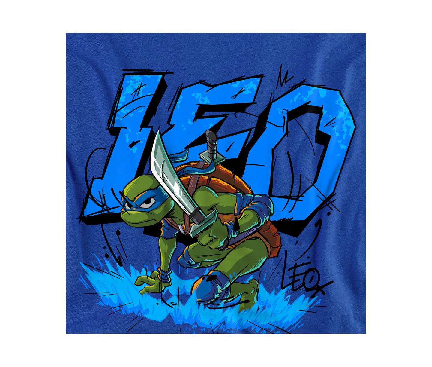 Мужская футболка Teenage Mutant Ninja Turtles Big & Tall Tales Of The Leo Groundbreaking, цвет: Королевский синий — фото 3