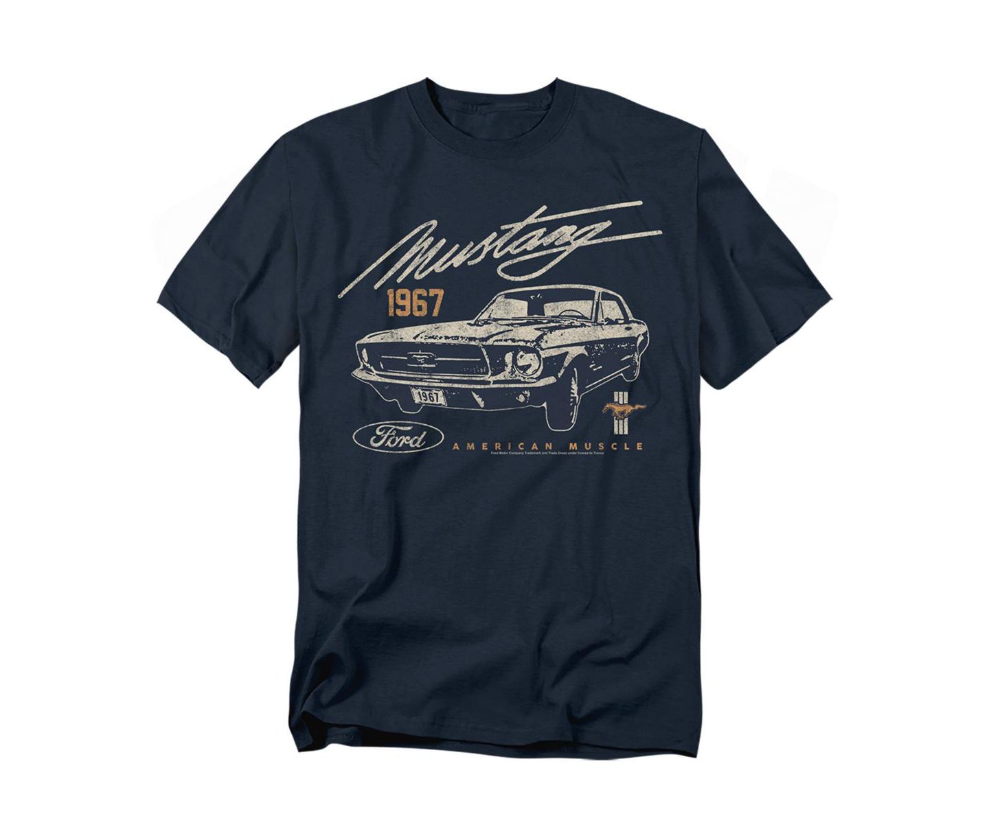 Мужская футболка Mustang Ford American Muscle Dark, цвет: Тёмно-синий — фото 1