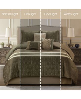 Trinity Geometric 9-Pc. Comforter Set, California King