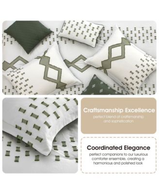 Sanissa Geometric 7-Pc. Comforter Set, Queen