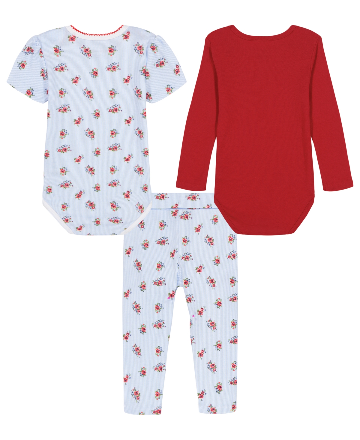 Tommy Hilfiger Baby Girls 3-piece Bodysuits And Leggings Set In Multi