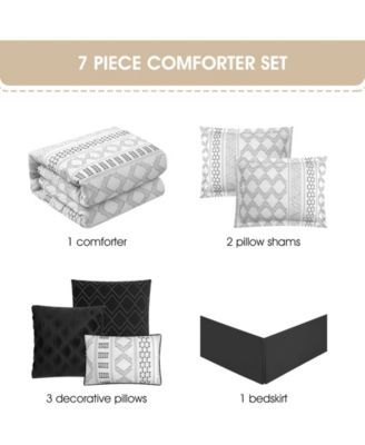 Ariana Geometric 7-Pc. Comforter Set, Queen