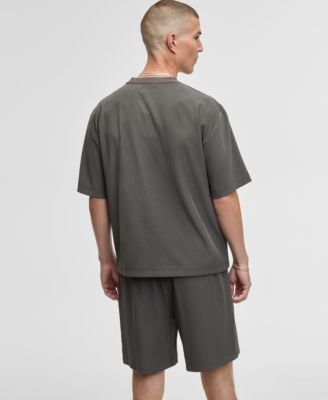 Men's Textured Knit Short-Sleeve T-Shirt