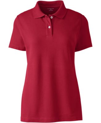 Women's Plus Size Short Sleeve Basic Mesh Polo Shirt