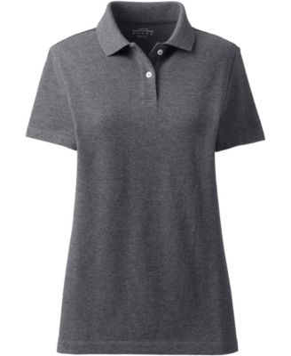 Women's Plus Size Short Sleeve Basic Mesh Polo Shirt