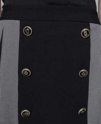 Women's Gingham Pleated Skirt