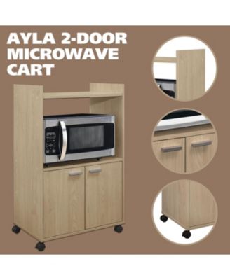 Ayla 2-Door Kitchen Microwave Cart