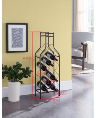 - 12 Bottles Freestanding Floor Metal Wine Rack Wine Bottle Holders Stands for Home with Bottle Shape Bar Stand for Liquor, Pewter