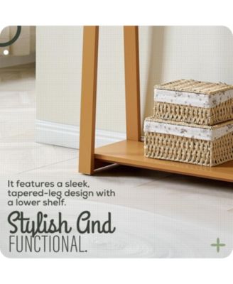 Emma Narrow Console Table with Lower Shelf Perfect for Sofa Table, Entryway Table for Hallway, Living Room