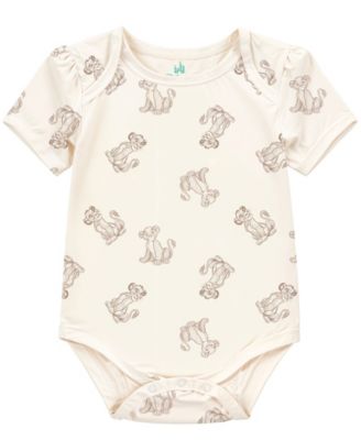 Baby Boys' Lion King Short Sleeve Bodysuits, 3-Pack Set