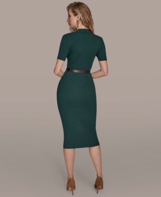 Petite Sweater Short Sleeve Midi Dress