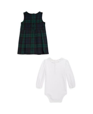 Baby Girls' Ponte Roma Bodysuit and Dress, 2-Piece Set