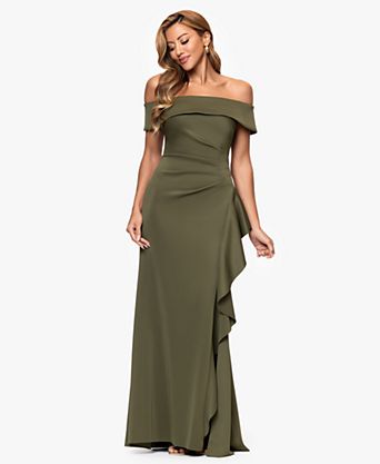hunter green formal dresses Long Tulle Prom Dress With Beaded Applique And Scoop Neckline Satin Fabric Color satin hunter green dress Hunter