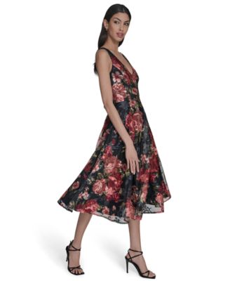 Women's V-Neck Sleeveless Midi Dress