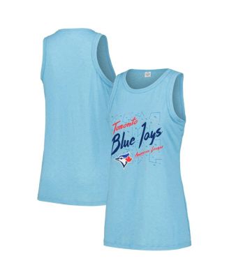 Soft As A Grape - Women's Powder Blue Toronto Blue Jays Gauze High neck Tank Top