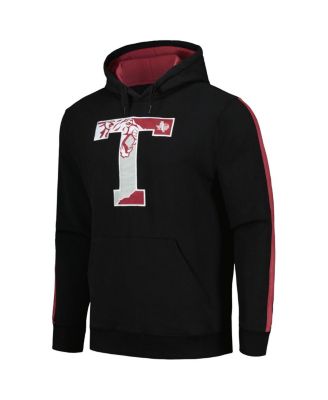 Men's Black Texas Southern Tigers Oversized Stripes Pullover Hoodie