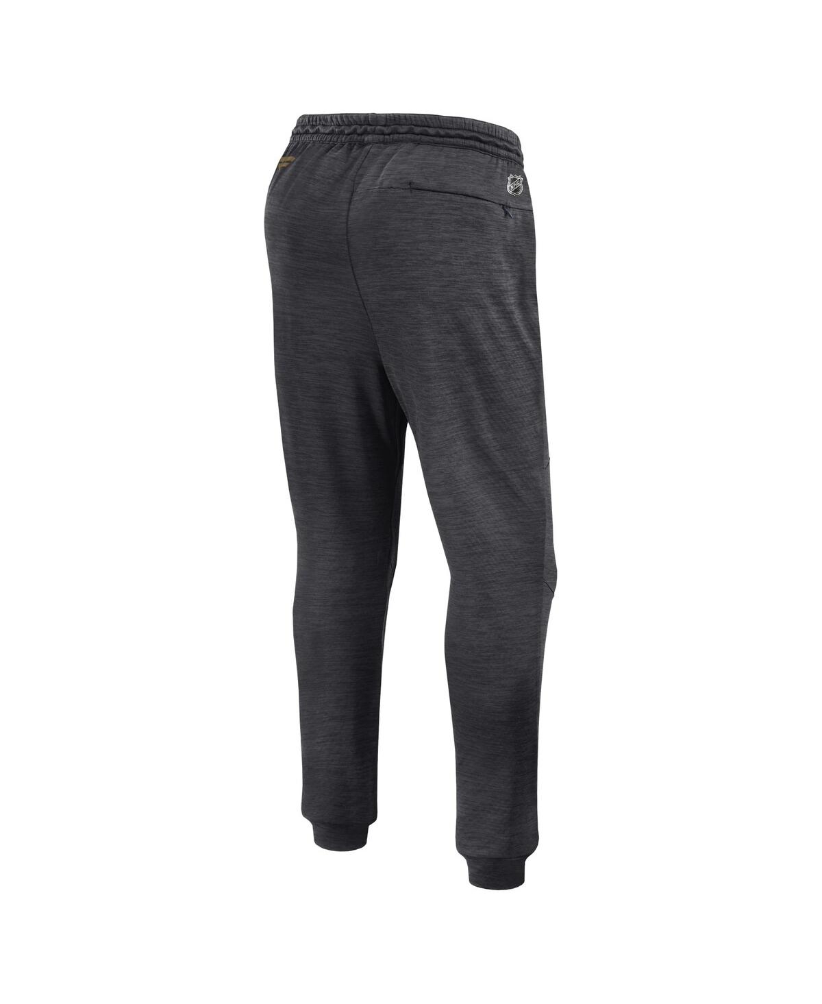 Fanatics Men's Heather Charcoal Boston Bruins Authentic Pro Fleece Sweatpants In Black