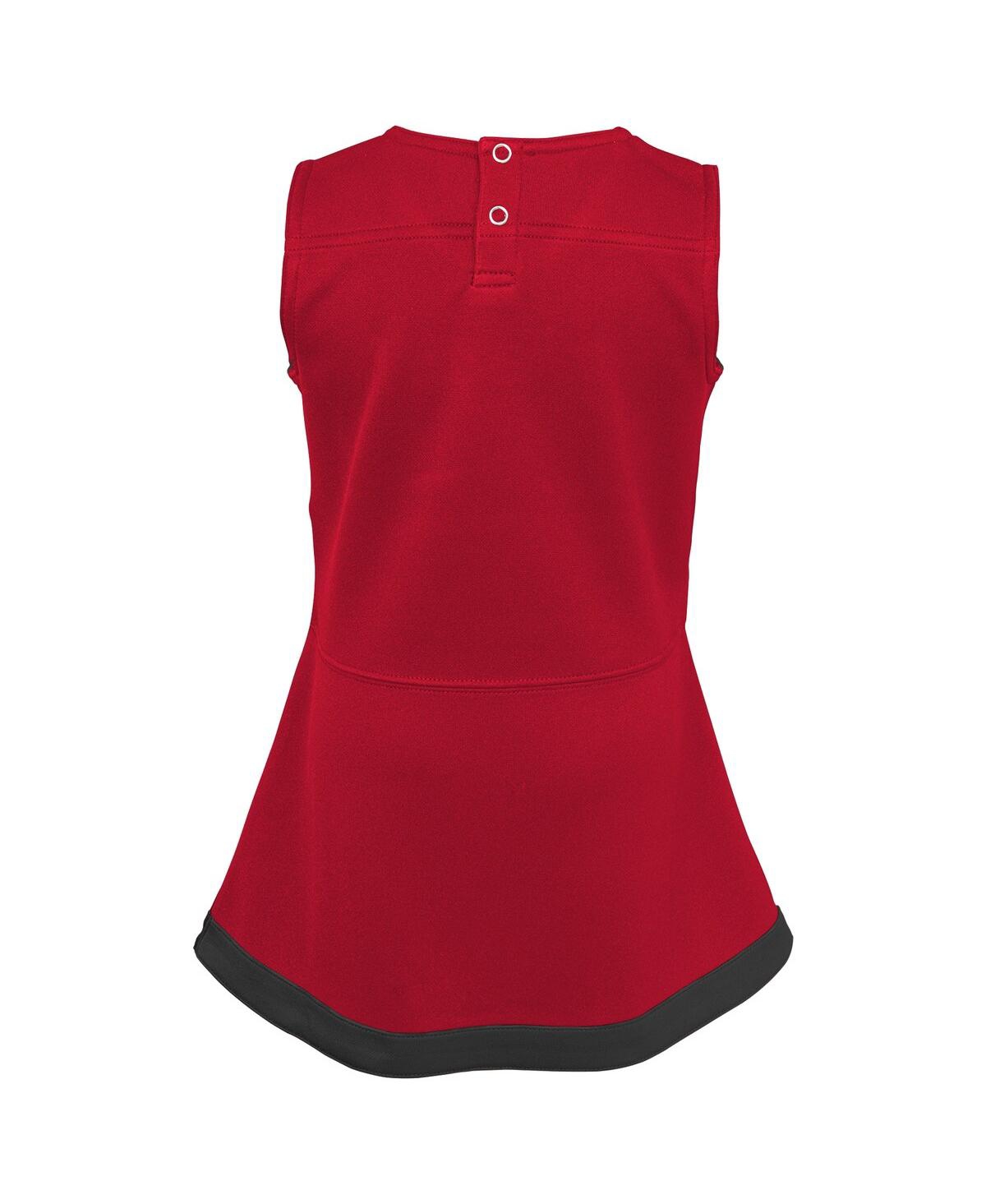 Outerstuff Girls Youth Scarlet Nebraska Huskers Cheer Captain Jumper Dress In Red