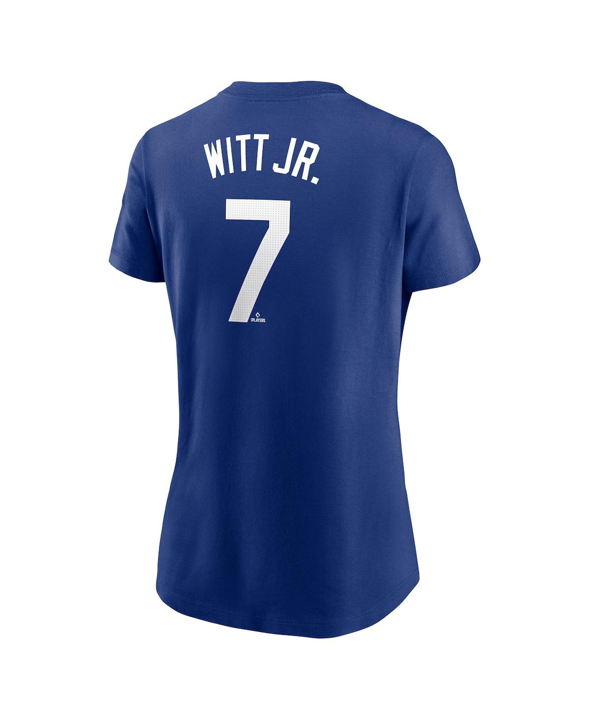 Nike Women's Bobby Witt Jr. Royal Kansas City Royals Fuse Name Number T-shirt In Blue