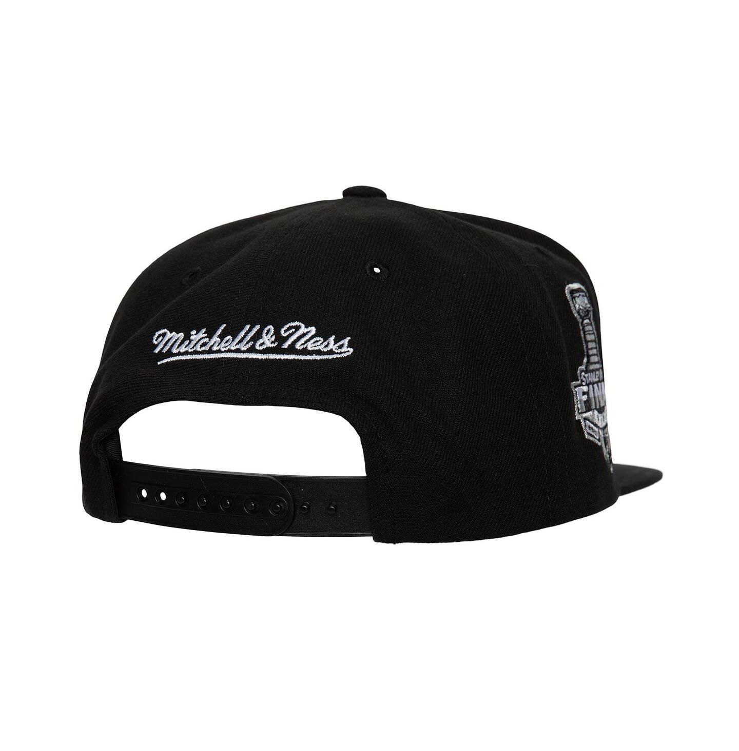 Мужские головные уборы Mitchell & Ness Black Tampa Bay Lightning Core Top Spot Snapback Hat — фото 4