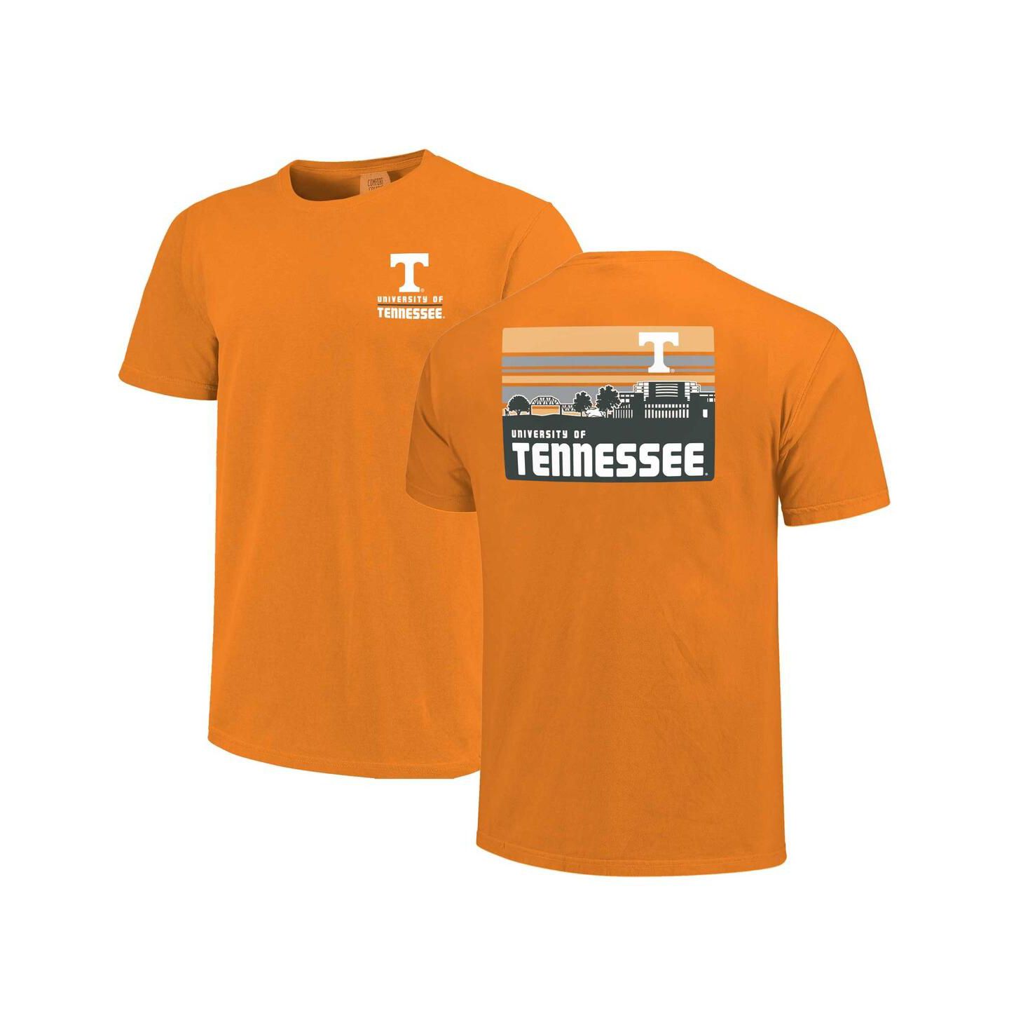Мужская футболка Image One Tennessee Orange Tennessee Volunteers Striped Campus Skyline — фото 1