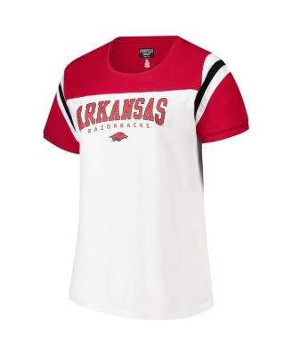 Women's White Arkansas Razorbacks Plus Size Winning Gear T-Shirt